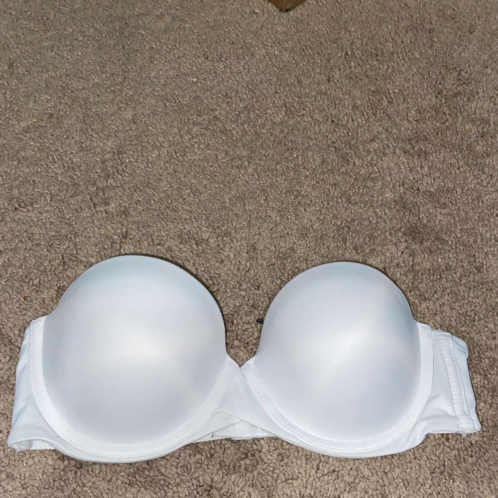 White Strapless Bra
